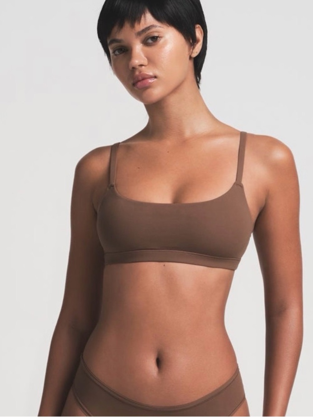 SKIMS Fits Everybody Scoop Bralette in Jasper